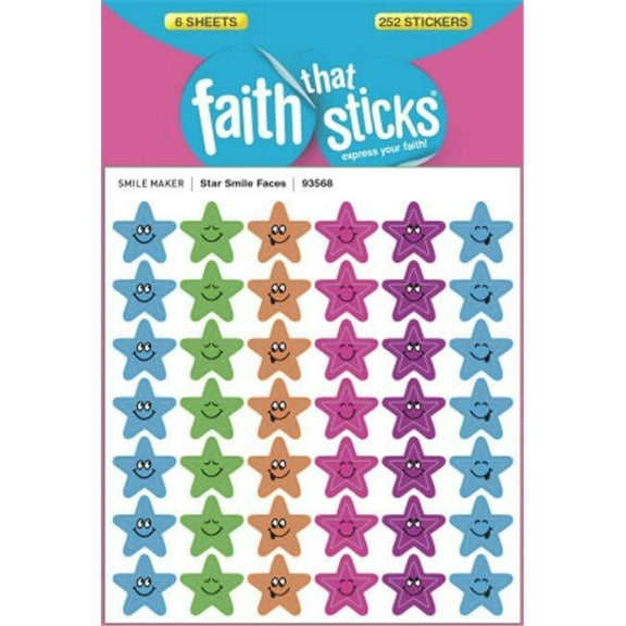 Tyndale House Publishers  Sticker - Smile Faces 6 Sheets