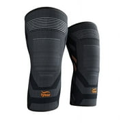 Tynor Knee Cap Air Pro, Black & Orange, Large, Pack of 2
