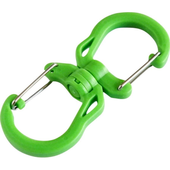 Tyny Tools Swivel Carabiner: Medium, Green, Pair