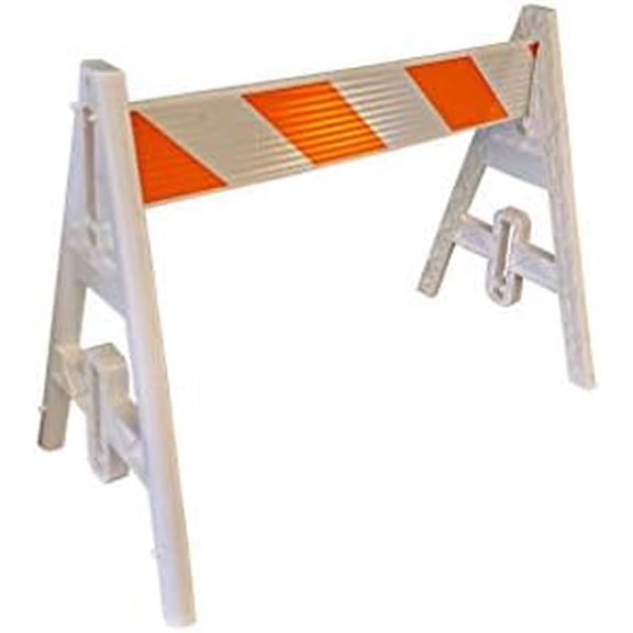 Type 1 A-Frame Plastic Barricade with Reflective Double Sided 4 Foot Rail-A Frame legs and Rails ship separate.$$Safety & Emergency