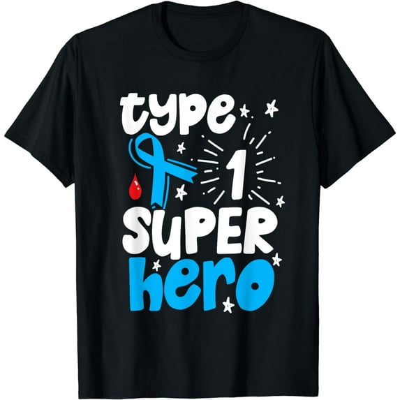 Type 1 Diabetes Awareness Type One Superhero T-Shirt