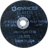 Gyros Reinforced Aluminum Oxide Cut-Off Wheels 50-Pack - 3-Inch X 1/32-Inch A60TBF For Metal Cutting