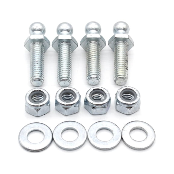 Type 2 - Set of 4 13mm Ball Studs with Hardware, 5/16-18x5/8 Thread, Long Shank, Gas Strut Support, Strut Fitting