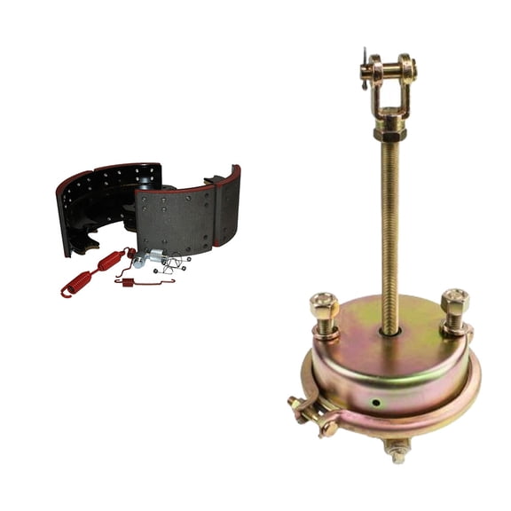 Type 20 Service Brake Chamber with Hardware, Clevis Assembly & Brake Shoe Kit Replaces 4709E, 20SC