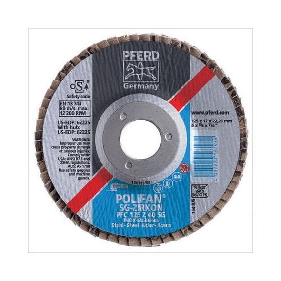 Type 29 POLIFAN SG Flap Discs - fd 62211 7x7/8 t-29 a/o120gri, Coated Abrasives
