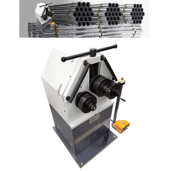 Type 50 Roll Bender Ring Roller Pinch Roll Bender Round Bending Machine Electro-hydraulic Circular Machine 220V