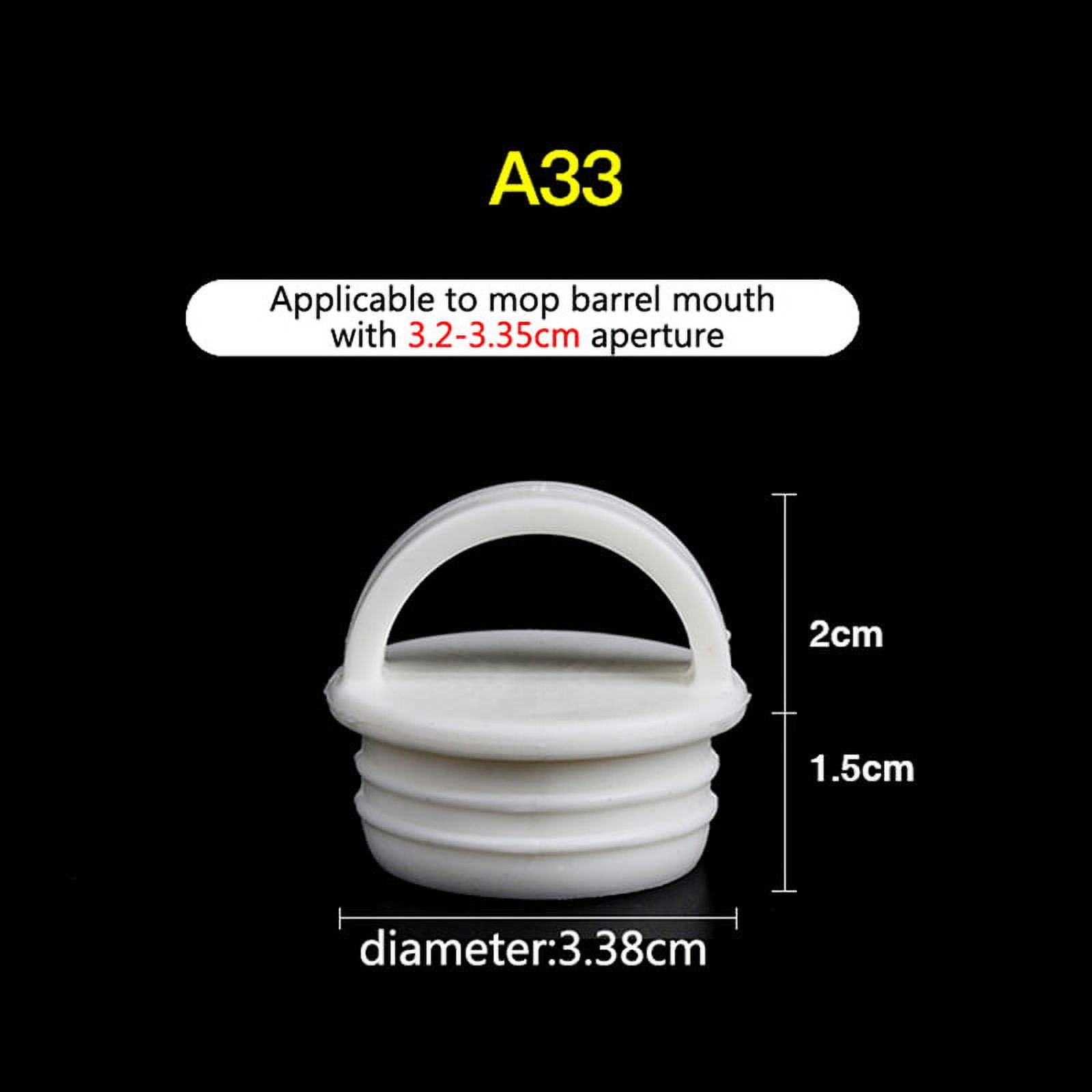 (Type A36) 5Pcs White Mop Bucket Drain Stopper Silicone Water Stopper