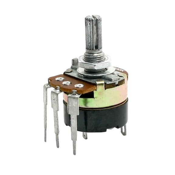 Type B 500K Ohm Top Adjustment Knurled Shaft Taper Pot Potentiometer