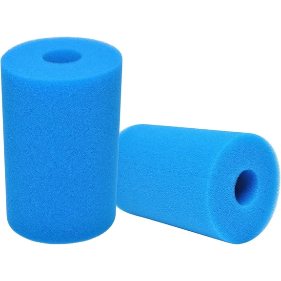 Type B Washable Pool Sponge Filter, Reusable Swimming Cartridge Foam Filter for Compatible with in-tex Type B (2 Pcs)