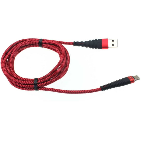 Type-C 10ft USB Cable for Samsung Galaxy S20 Fan Edition Phone - Charger Cord Power Wire USB-C Long Red Braided R7E Compatible With Galaxy S20 Fan Edition Model