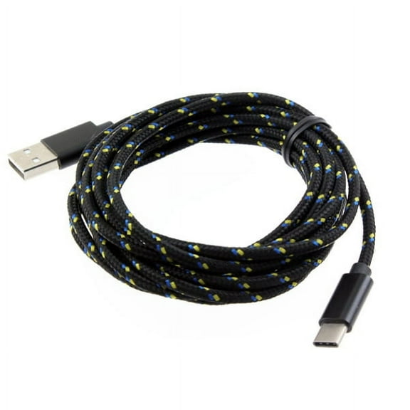 Type-C 10ft USB Cable for T-Mobile REVVL 5G/4/Plus Phones - Charger Cord Power Wire USB-C Long Braided N1X Compatible With T-Mobile REVVL 5G/4/Plus Models