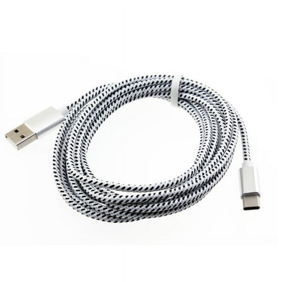 Type-C 10ft USB Cable for CAT S62 Phone - Charger Cord Power Wire USB-C Long Braided L2W
