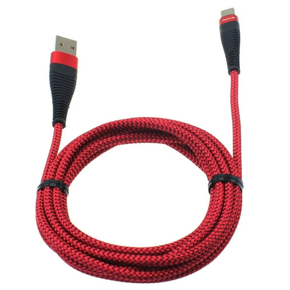 Type-C 10ft USB Cable for Nokia G400 5G Phone - Charger Cord Power Wire USB-C Long Red Braided L9G Compatible With Nokia G400 5G Model
