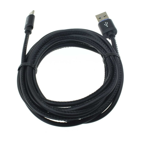 Type-C 10ft USB Cable for Samsung Galaxy Note 20 Ultra Phones - Power Cord USB-C Long Fast Charge Wire PU Leather Sync High Speed
