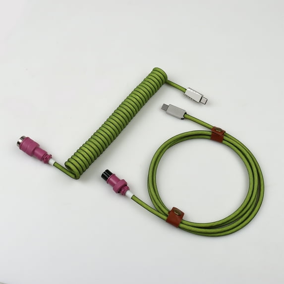 Type C 3.1 Coiled Keyboard Cable Spring Coiled Cable 3.5 mm 3m 9 ft Usb c Mechanical Keyboard Cable