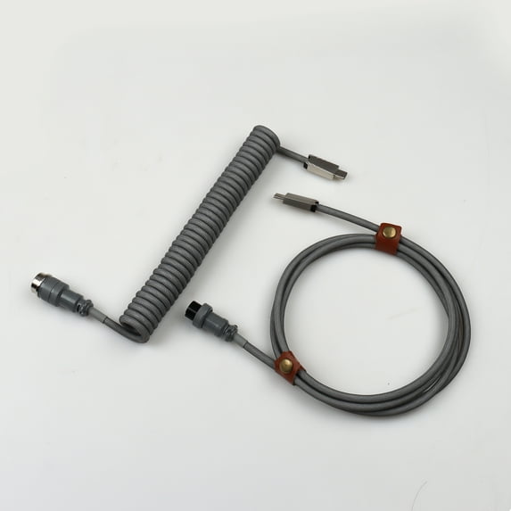 Type C 3.1 Coiled Keyboard Cable Spring Coiled Cable 3.5 mm 3m 9 ft Usb c Mechanical Keyboard Cable