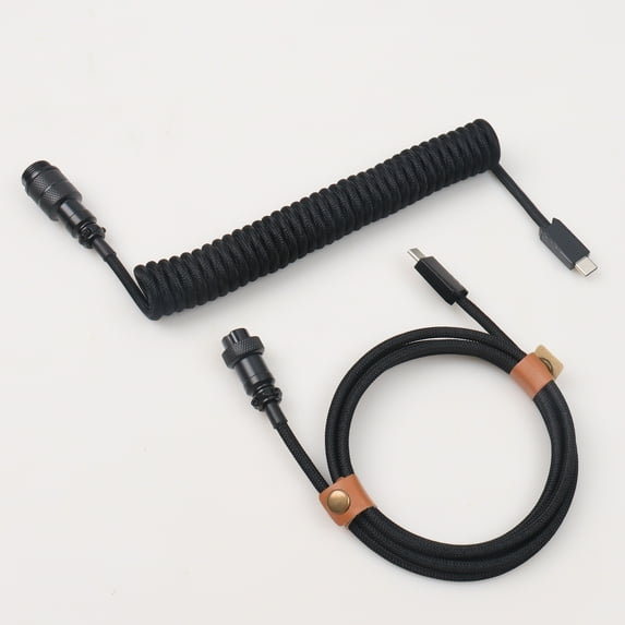 Type C 3.1 Coiled Keyboard Cable Spring Coiled Cable 3.5 mm 3m 9 ft Usb c Mechanical Keyboard Cable