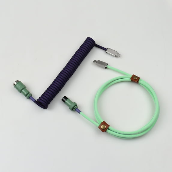 Type C 3.1 Coiled Keyboard Cable Spring Coiled Cable 3.5 mm 3m 9 ft Usb c Mechanical Keyboard Cable
