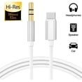 thumbnail image 1 of Type C to 3.5mm Audio Aux Jack Adapter USB C to 3.5mm Audio Cord Car Aux Cable Headphone Adapter for Google Pixel 3/4/4 XL, Moto Z, Samsung Galaxy S20/S20+/Note 10/10+/S9/S9+/S8 More - White, 1 of 8