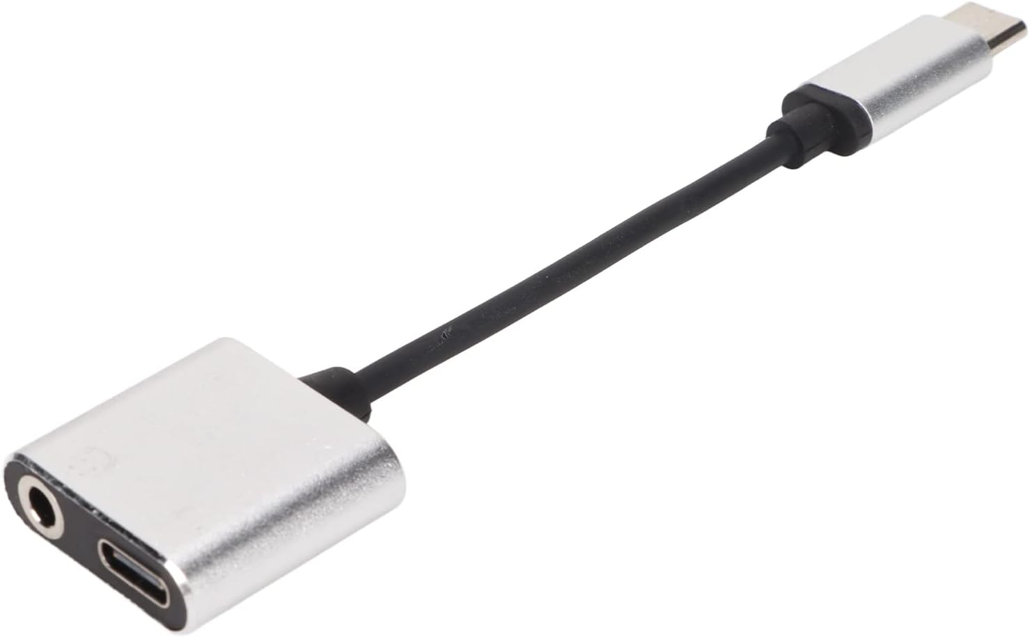 Type C to 3.5mm Port Headphone Jack Adapter, 2 in 1 Aluminum Audio