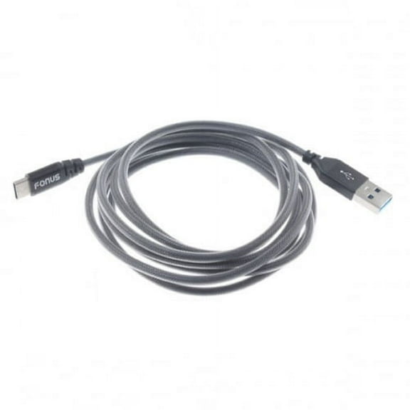 Type-C 6ft USB Cable for REVVL V Plus 5G Phone - Charger Cord Power Wire USB-C Long Mesh Braided Fast Charge Sync High Speed Compatible With T-Mobile REVVL V Plus 5G