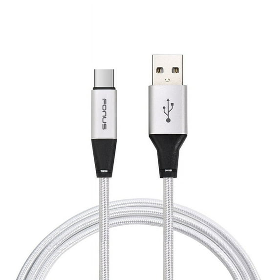 Type-C 6ft USB Cable for LG K51, Q70 Phones - Charger Cord Power Wire USB-C Long Braided