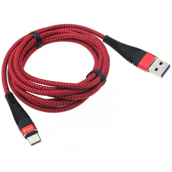 Type-C 6ft USB Cable for TCL 30 XE 5G, 20 XE, V 5G, 4X 5G - Charger Cord Power Wire USB-C Long Compatible With TCL 30 XE 5G, 20 XE, V 5G, 4X 5G