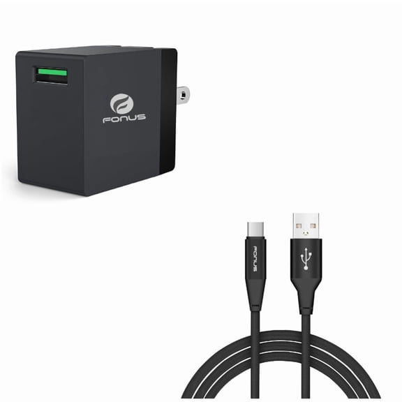 Type-C 6ft USB Cable w 18W Fast Home Charger for Samsung Galaxy A72 5G/A52 5G/A42 5G/A32 5G/A12 5G - Charger Cord Power Wire, USB Quick D1K Compatible With Galaxy A72 5G/A52 5G/A42 5G/A32 5G/A12 5G