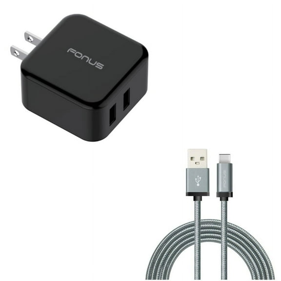 Type-C 6ft USB Cable w 30W Fast Home Charger L1E for LG Q7 Plus, G Pad X II 10.1, V50 ThinQ 5G, Stylo 4 Plus, Google Nexus 5X, G8 ThinQ, G7 ThinQ, 5 - Microsoft Surface Go (10"), Lumia 950