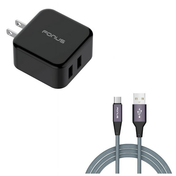 Type-C 6ft USB Cable w 30W Fast Home Charger Z5K for Blackberry KEYone, Key2 LE - BLU G9, Vivo XI Plus 5 - CAT S61 S48c - Coolpad Legacy - Essential Phone (PH-1) - Google Pixel XL 3a XL 3 XL 2