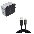 thumbnail image 1 of Type-C 6ft USB Cable w 36W Quick Home Charger D5V for Acer Liquid Jade Primo - Alcatel PulseMix, 7, Idol 5S 5 4S - ASUS Zenfone V Live, ROG Phone, AR 6 5z 4 Pro - Blackberry Motion, Key2, 1 of 11