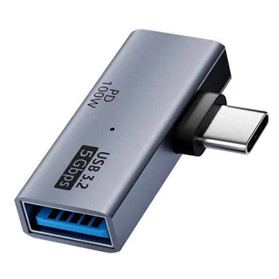 Type C Adapter 100W PD Fast Charging USB 3.2 Gen2 Data Transfer Aluminum Alloy Portable Design for Laptop Tablet Phone