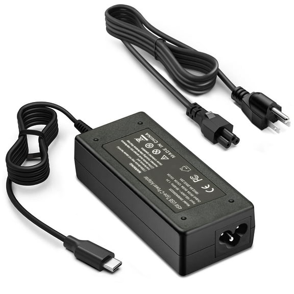 Type C Adapter 45W for HP Spectre x360 13-w013dx 15-bl012dx 15-ch011dx USB C Laptop Charger Power Supply Cord