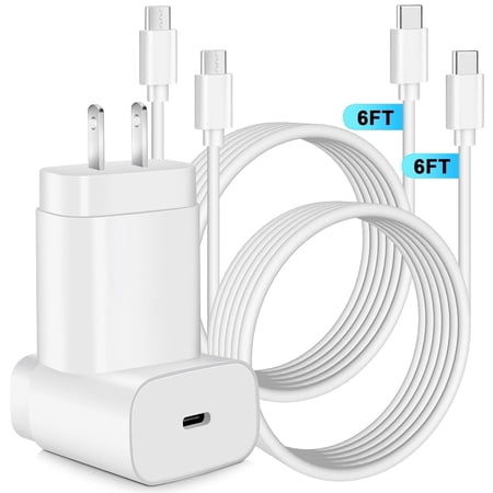 Type C Android Phone Charger,25W USB C Wall Charger Super Fast Charging with 6FT USBC to C Charger Cable Compatible for Samsung Galaxy S22/S22 Ultra/S21 Ultra/S20 Ultra/Note 20,2 Pack price history and forecast - QZIIW Fastcharger1011
