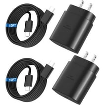 Type C Android Phone Super Fast Charger, 2 Pack 25W USB Wall Charger Charging Block & 10ft Android Phone Cable for Samsung Galaxy S23/S23+/S23 Ultra/S22/S22+/S22 Ultra/S21/S20/Note 20/10