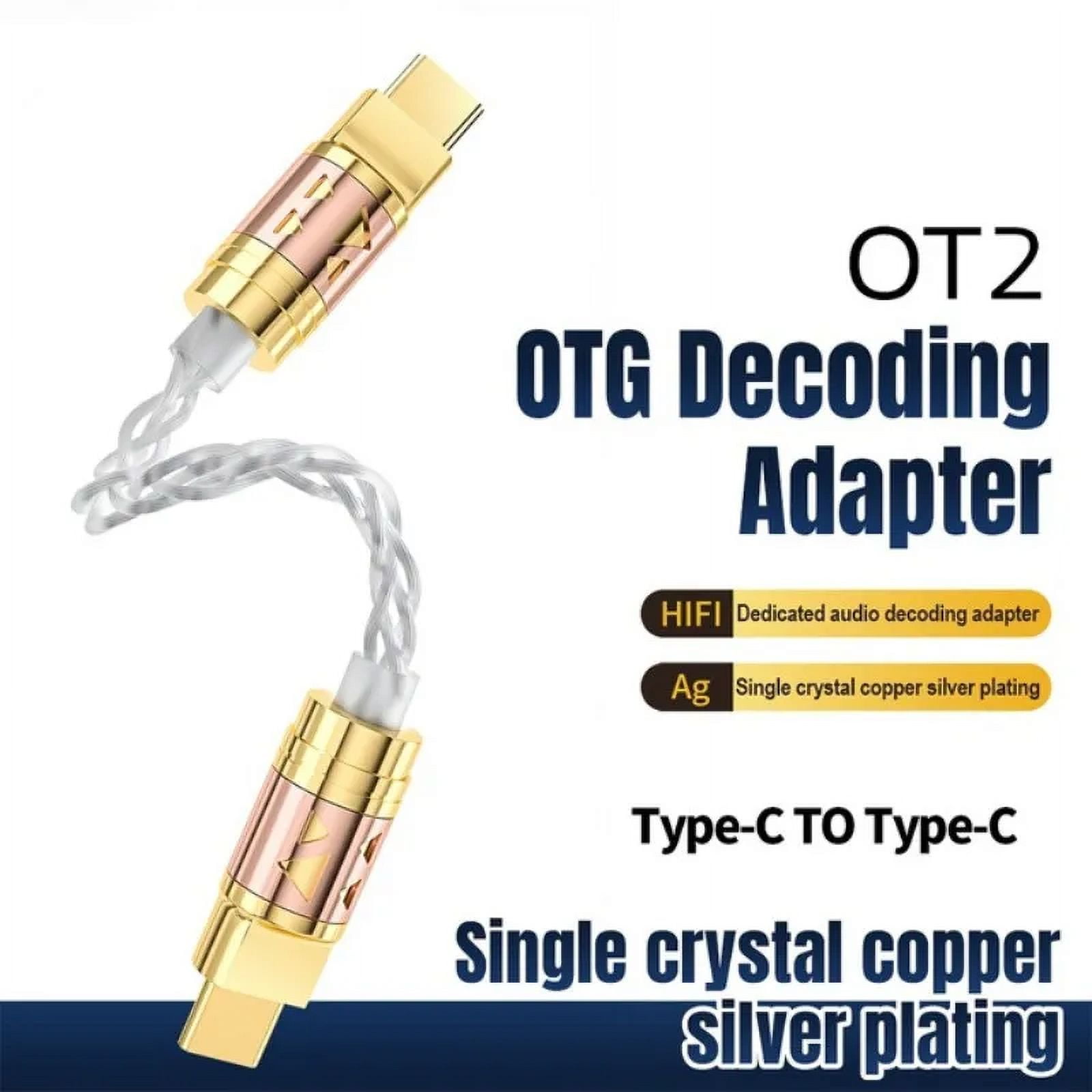 Type C Audio Converters OTG Decoding 4 Core Single Crystal Copper