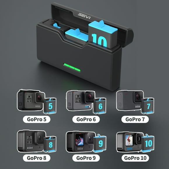Type-C Battery Charger Compatible with GoPro Hero 5, 6, 7, 8, 9, 10, 11, and 12 Action Cameras