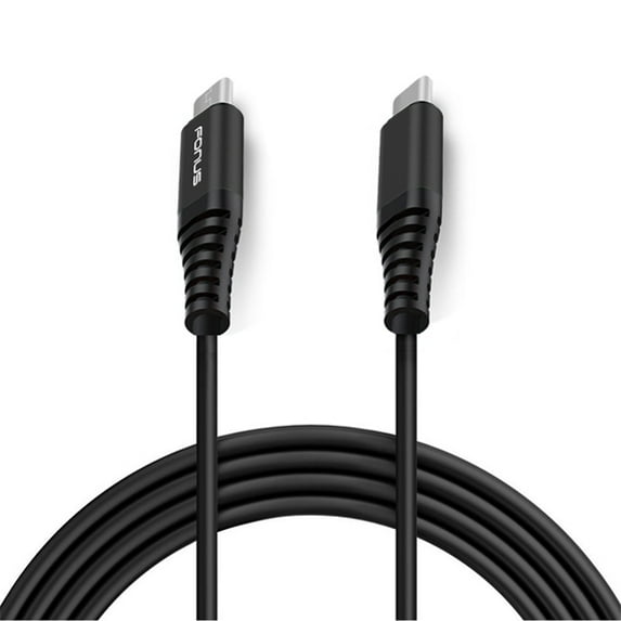 Type-C [C-to-C] 6ft USB Cable for OnePlus Nord N100/N10 5G Phones - Charger Cord Power Wire USB-C Sync Fast Long Black E2A Compatible With OnePlus Nord N100/N10 5G