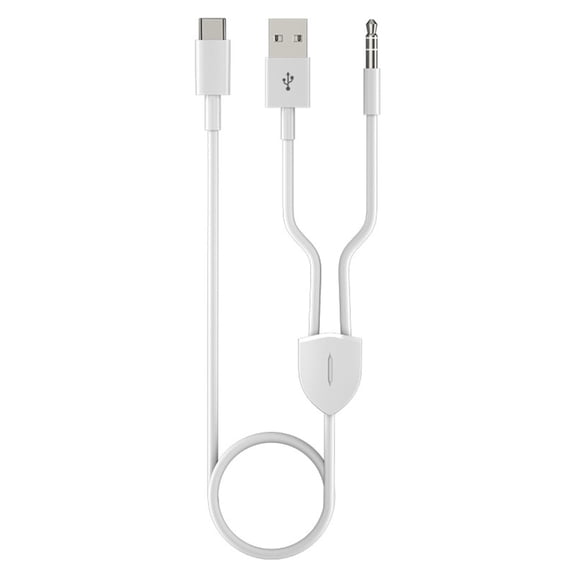 Type-C Car Cable Wire 1 Split 2 Type C to USB A 3.5mm Cable HiFi Sound for Car Speakers