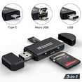 thumbnail image 1 of Type C Card Reader, 3-in-1 USB 2.0 Portable Memory Card Reader and Micro USB to USB C OTG Adapter for SD-3C SDXC SDHC MMC RS-MMC UHS-I Cards, 1 of 11