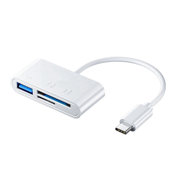Type-C Card Reader OTG USB-C 2.0 SD TF Memory Converter, White