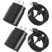 Type C Charger, 25W USB C Super Fast Charger with 6ft Type C Cable Compatible with Galaxy S26/S25/S24/S23 Ultra/S23/S23+/S22 S21 S20 Ultra/S22+/S21+/ Ultra/S20/S20+, Android, 2 Pack