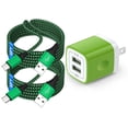 thumbnail image 1 of Type C Charger, USB Wall Charger with 2 Pack 6FT Type C Charging Cable Cord USB-C Charging Cable, Dual Port Phone Charger Android Fast Charger Block USB Plug Adapter USB Charging Block[Green], 1 of 8
