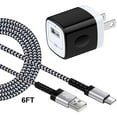 thumbnail image 1 of Type C Charger Block,with 3A Android Charger Fast Charging Cable 6FT 5V/1A Usb Charger Block Wall Adapter Plug Brick Phone Chargers for Android Phone Charger Block Type C, 1 of 5