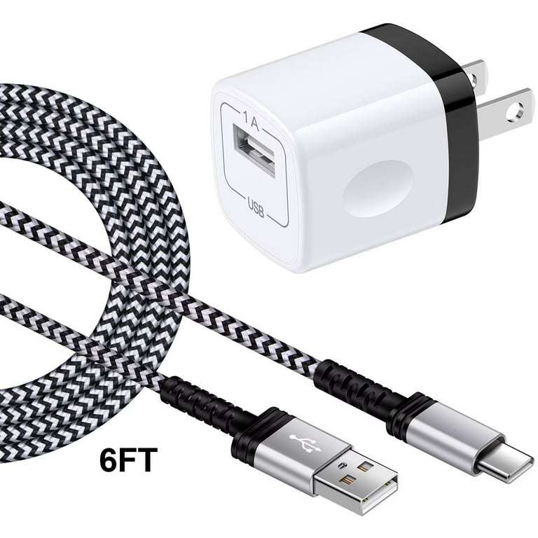 Type C Charger Block,with 3A Android Charger Fast Charging Cable 