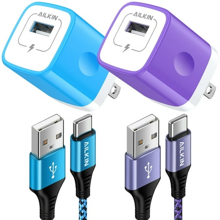 Type C Charger Fast Charging 10 Feet,2PACK Usb Wall Charger Block Adapter Plug Usb A to Usb C Charging Cable High Speed Phone Charger Type C Cord for Samsung Charger 10 ft Android Charger Block price history and forecast - Ailkin