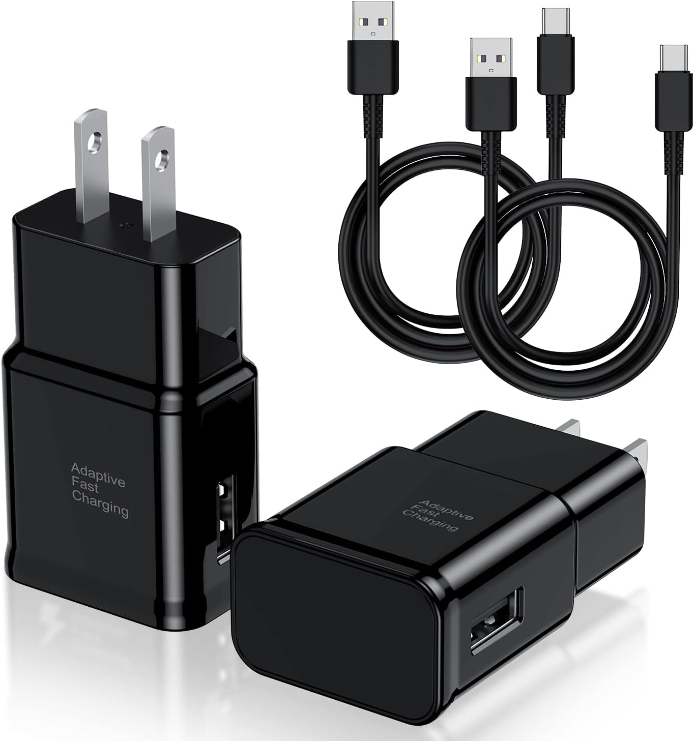 USB C Fast Charger Plug, 2 Pack for Samsung Galaxy S8/S9/S10/S20/S21, Note 8/9/10, Pixel 3