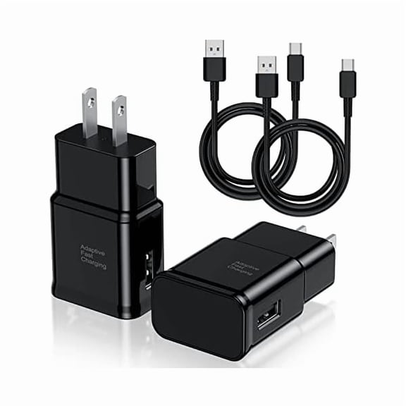 Type C Charger Fast Charging, 2 Pack USB C Android Phone Wall Charger Block & 3ft Charge Cable Cord, for Samsung Galaxy S8/S9/S10 Plus Active S10e, S20/S21 Ultra Plus, Note 8 9 10