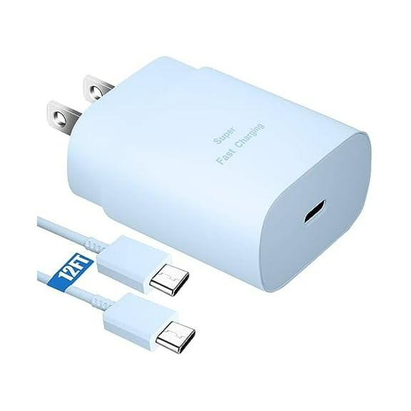 Type C Charger Fast Charging,25W USB C Charger Super Fast Charging Android Phone Charger Block & 12FT Cable Cord for Samsung