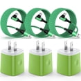 thumbnail image 1 of Type C Charger Fast Charging, 3 Pack Charger Block with USB C Charging Cable 6FT, Type C Block USB C Wall Charger Adapter Plug Brick Cube Charger Station Power Base Android Phone Charger, Green, 1 of 7